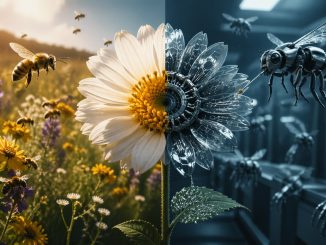 Abejas polinización Robótica Tecnologia