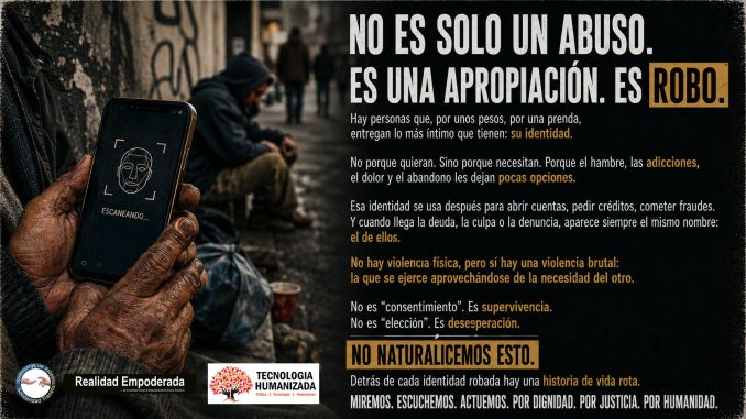 Robo de identidad digital situación de calle